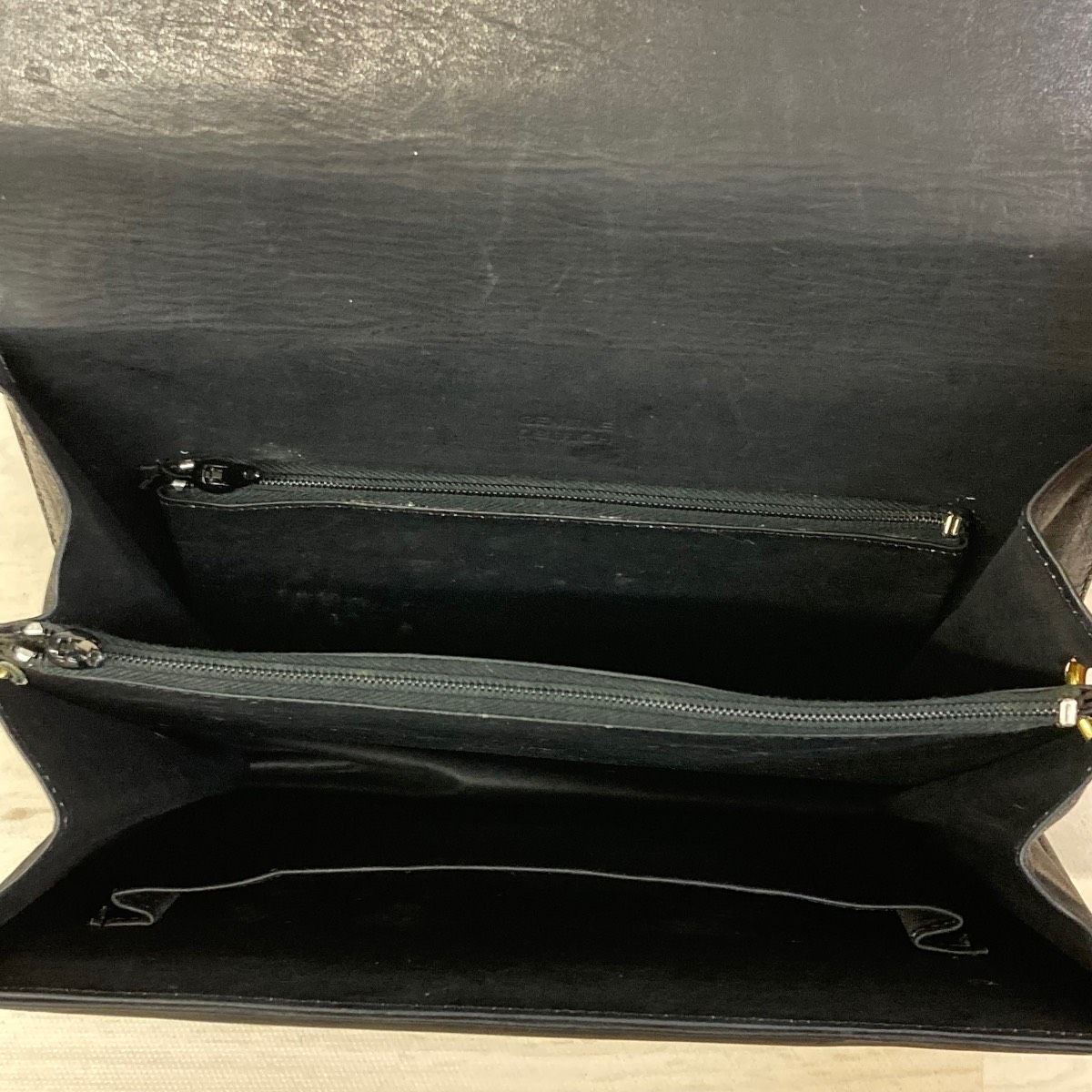 GENUINE OSTRICH オーストリッチ ショルダーバッグ ブラック 黒 本革