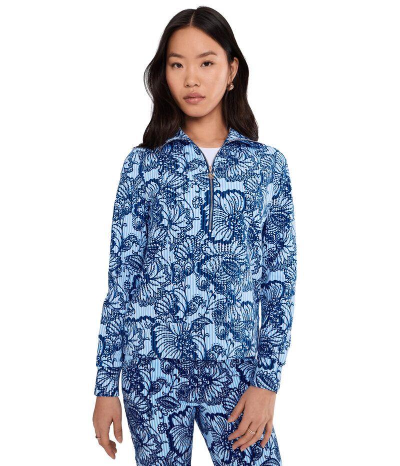 リリーピュリッツァー レディース アウター ニット・セーター Lilly Pulitzer Eleni Upf 50 Pullover Starlight Navy ネイビー