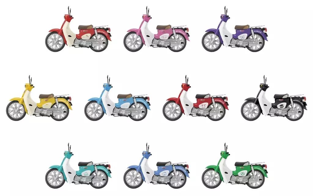 【中古】食玩 プラモデル 全10種セット 「1/24 サンリオキャラクターズ HONDA Super Cub」