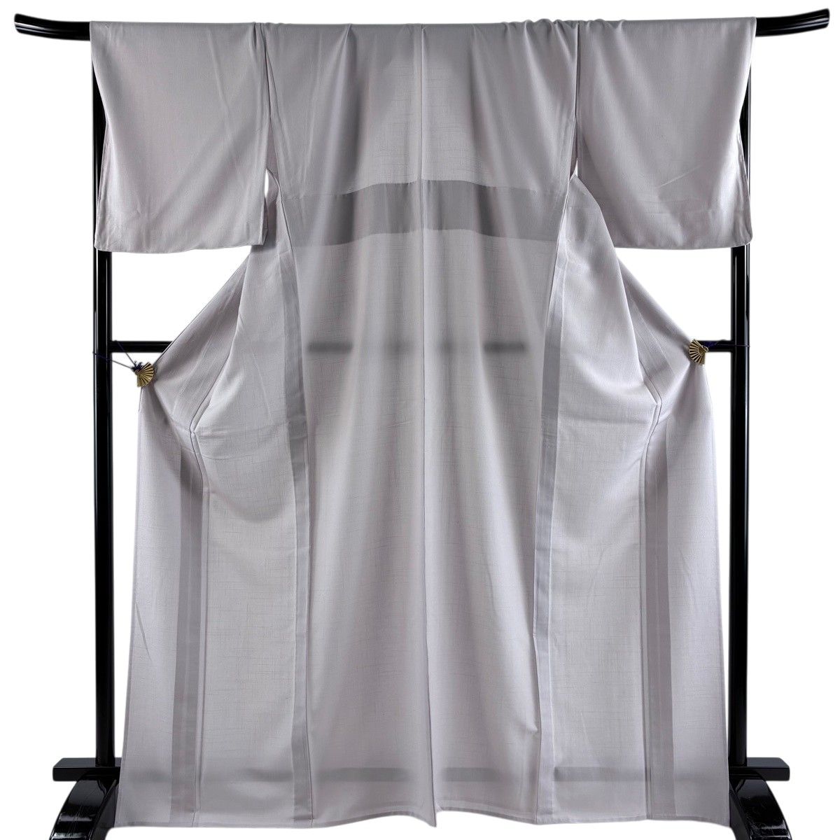 【美品】 結城紬 身丈169cm 裄丈69cm L 単衣 証紙 薄紫 正絹 名品 【中古】