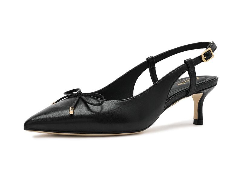 クラークス レディース シューズ ヒール Clarks Zarey Bow Black Leather ブラック