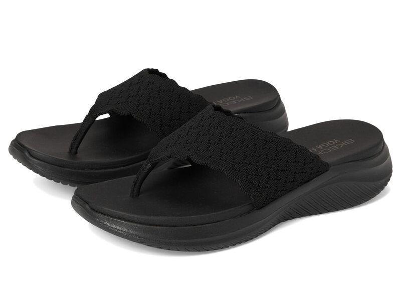 スケッチャーズ レディース シューズ サンダル SKECHERS Ultra Flex 30 Ryhthm Waves BlackBlack ブラック