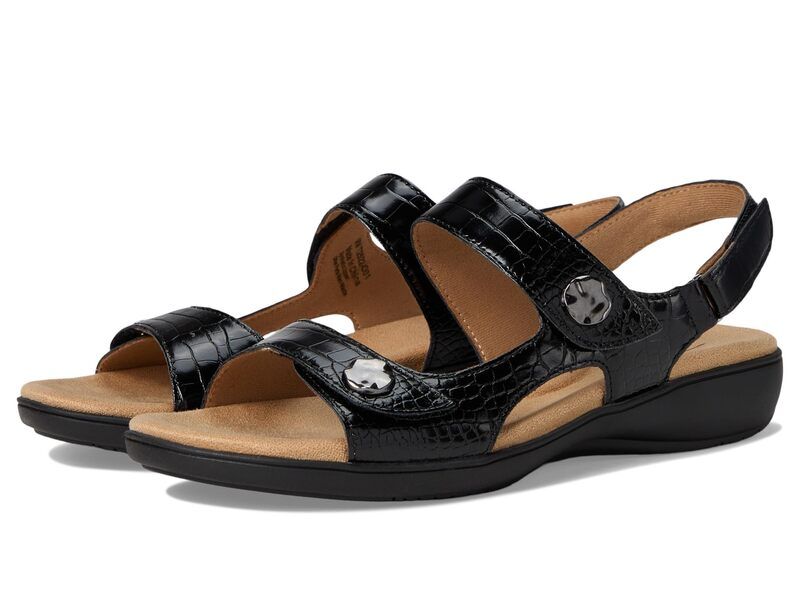 トロッターズ レディース シューズ サンダル Trotters Romi Croco Black ブラック