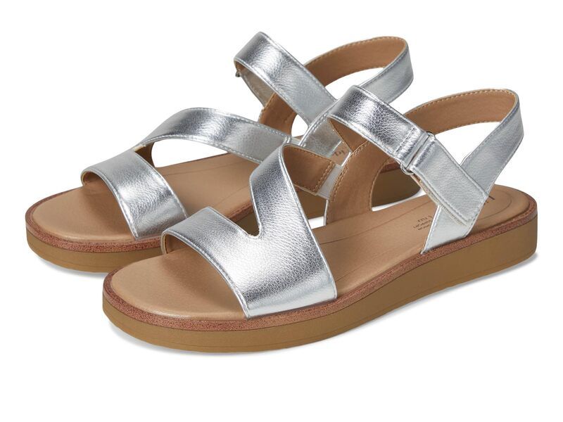 ライフストライド レディース シューズ サンダル LifeStride Waverly Sandalsilver Faux Leather シルバー
