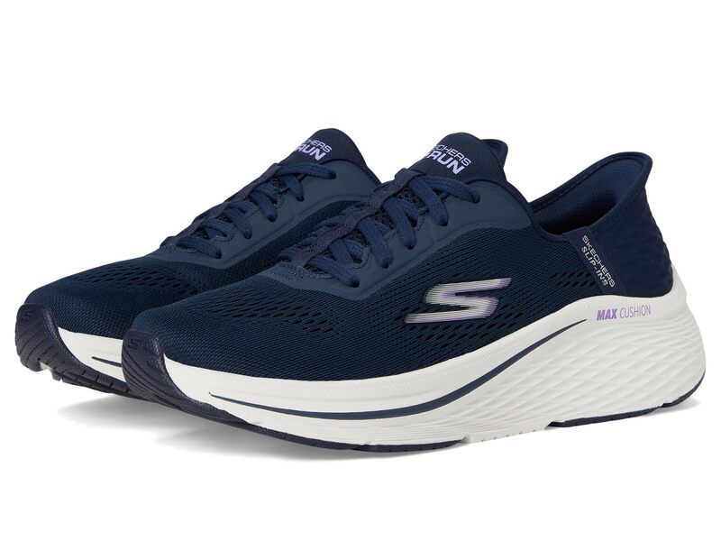 スケッチャーズ レディース シューズ スニーカー SKECHERS Max Cushioning Elite 20 Vanishands Free SlipIns NavyLavender ネイビー