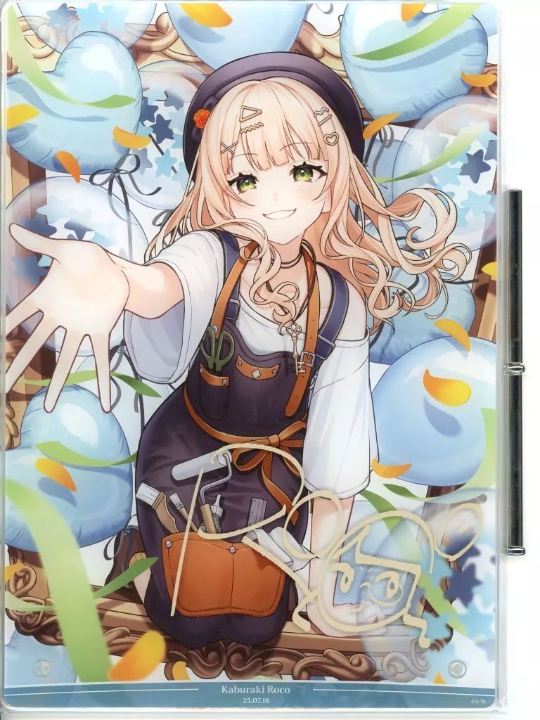 中古】雑貨 [単品] 鏑木ろこ B5アクリルパネル(箔押し複製直筆サイン