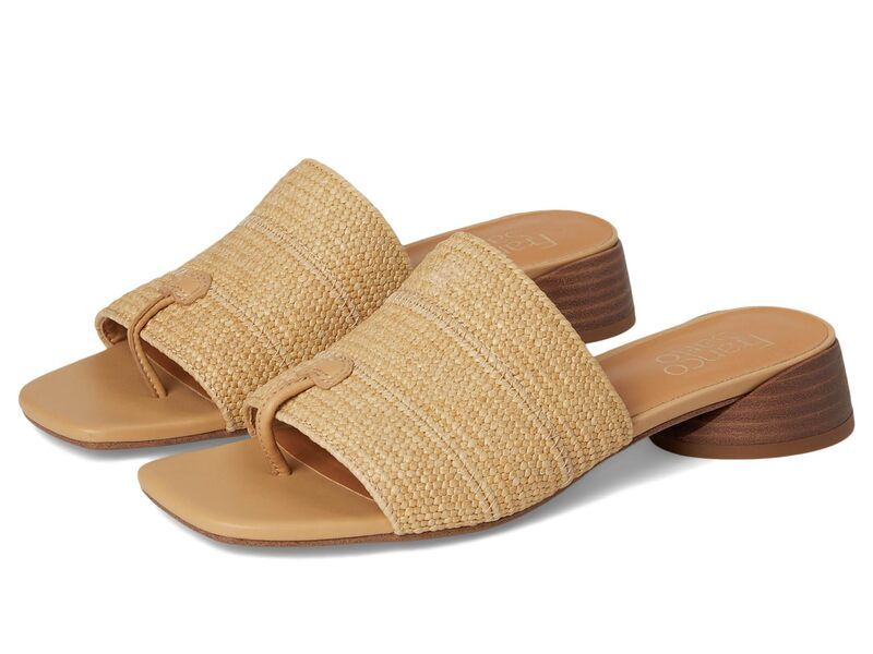 フランコサルト レディース シューズ ヒール Franco Sarto Loranatural Beige Stretch Raffia ベージュ