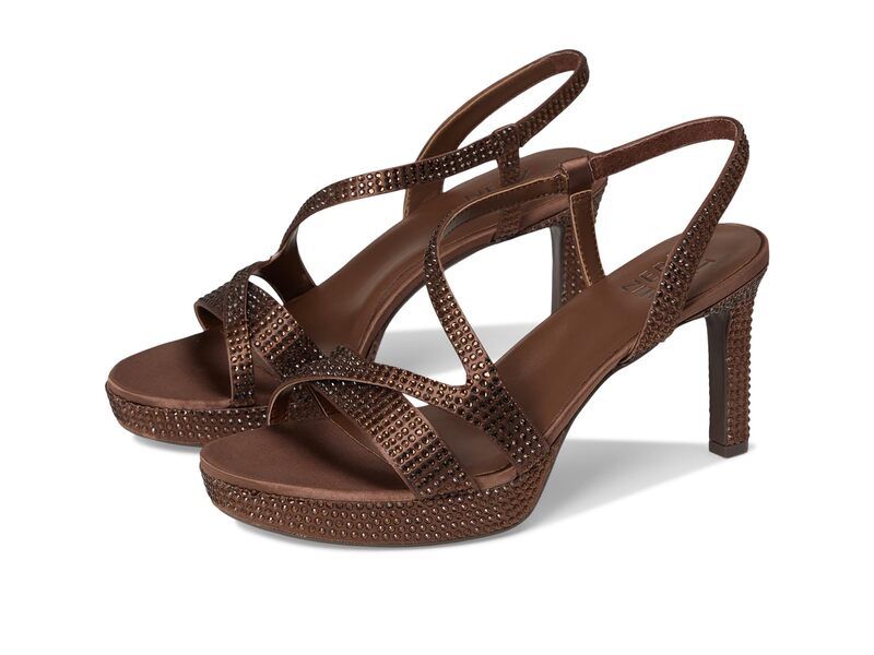 ナチュライザー レディース シューズ ヒール サンダル Naturalizer Abby Dressandals Chocolate Satin チョコレート