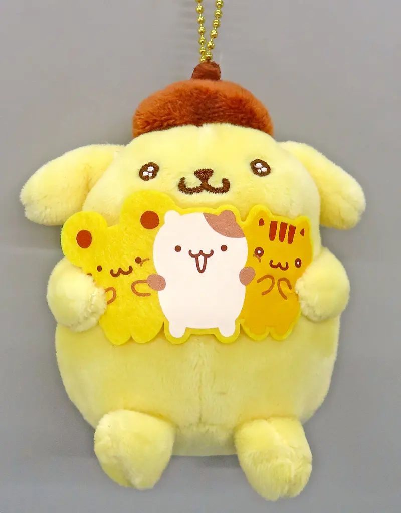 中古】ぬいぐるみマスコット・ぬいぐるみバッジ ポムポムプリン(チーム