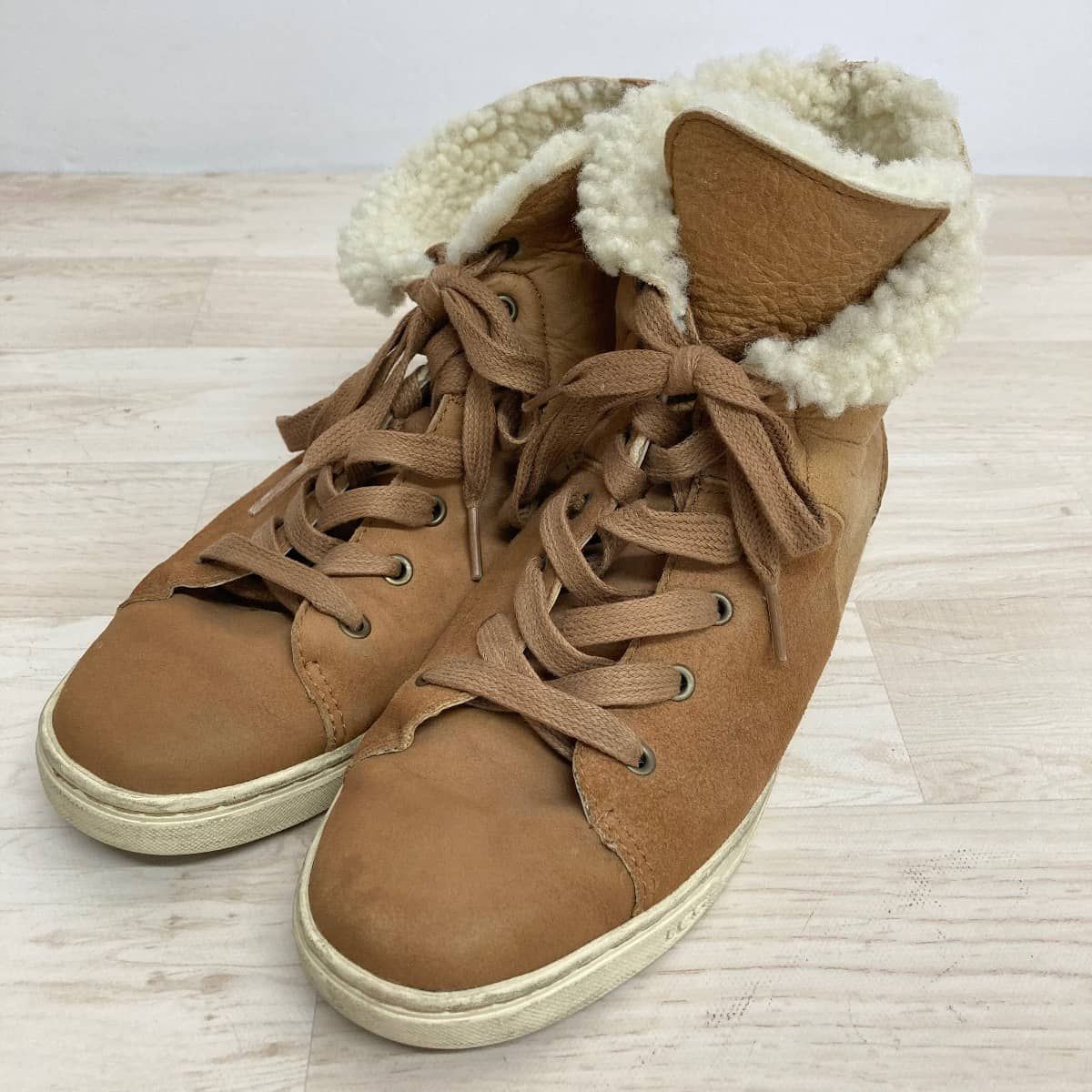 UGG 厚底ムートンブーツ ブラウン24CM UGG/アグ ムートンブーツ/ハイカットスニーカー ブラウン 24cm 1008491