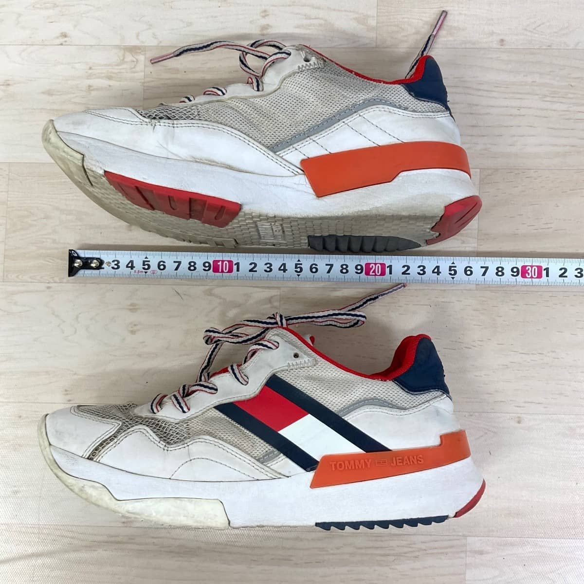 TOMMY JEANS トミージーンズ スニーカー ホワイト×レッド×ネイビー TOMMY JEANS トミージーンズ スニーカー ホワイト×レッド×ネイビー