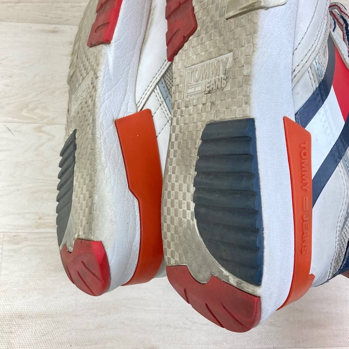 TOMMY JEANS トミージーンズ スニーカー ホワイト×レッド×ネイビー