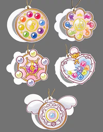 【中古】鏡・ミラー 全5種セット アクリルスライドミラー 「楽天コレクション おジャ魔女どれみ」 B賞뚜렷한 스크래치와 얼룩 없음