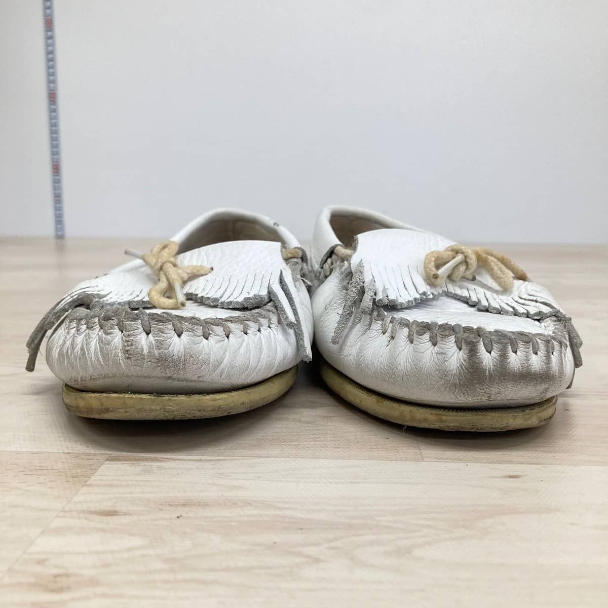 MINNETONKA ミネトンカ モカシン 204 ホワイト 白 US7(24cm相当