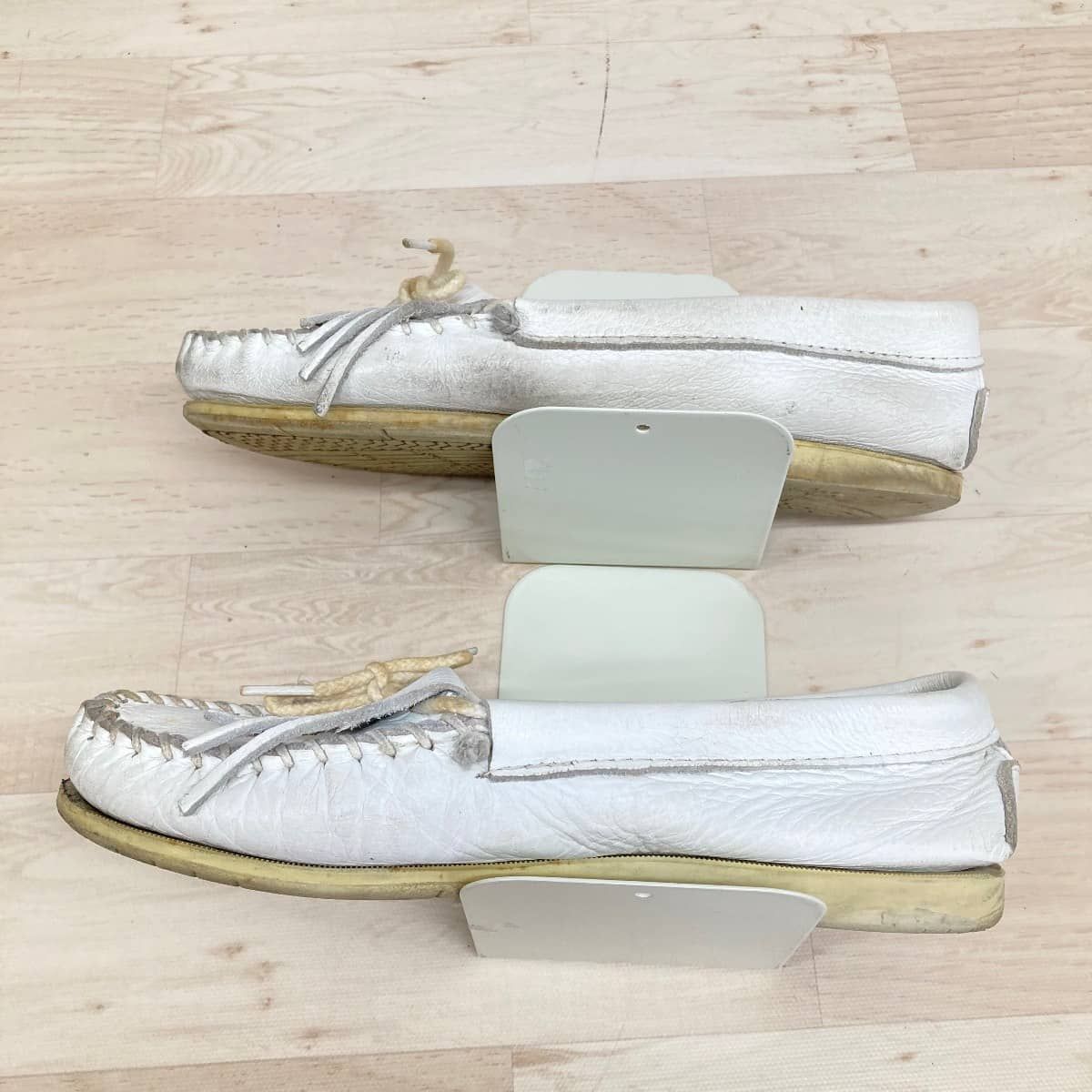 MINNETONKA ミネトンカ モカシン 204 ホワイト 白 US7(24cm相当