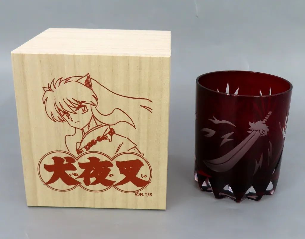 【中古】グラス 犬夜叉 江戸切子グラス 「犬夜叉 POP UP STORE」