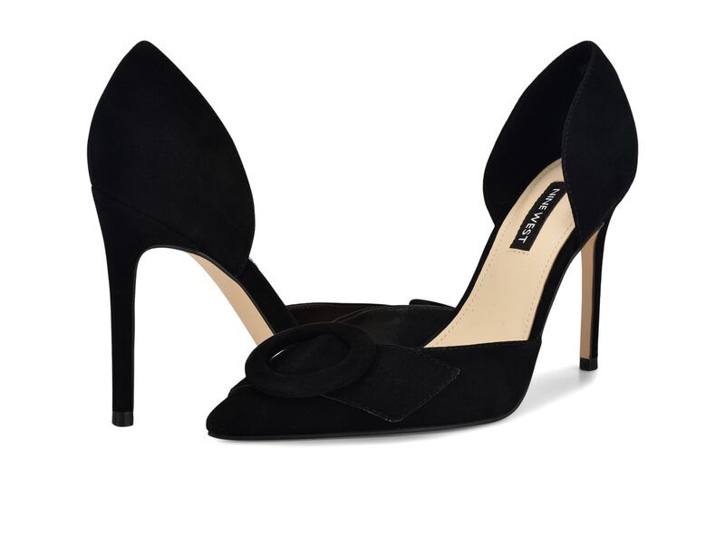ナインウェスト レディース シューズ ヒール Nine West Frolly Black Suede ブラック