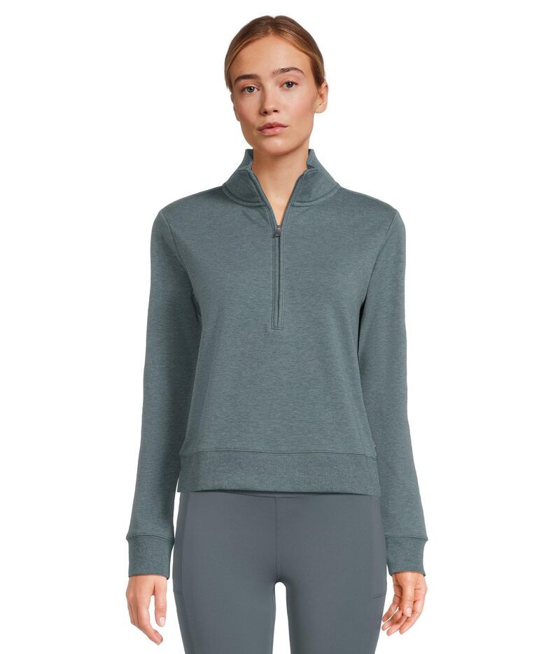 トラビスマヒュー レディース アウター コート ハーフジップ TravisMathew Cloud Half Zip Heather Dark Slate スレート