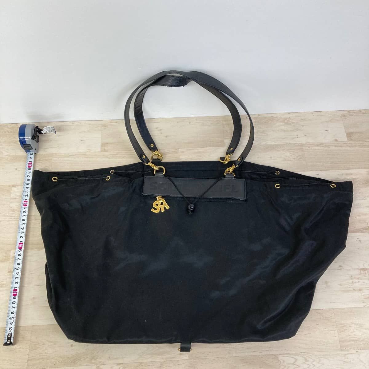 SONIA RYKIEL 黒パーティーバック SONIA RYKIEL/ソニアリキエル トートバッグ ブラック/黒 ロゴプレート