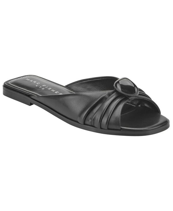 マーク・フィッシャー レディース シューズ スリッポン・ローファー ギャザー サンダル Marc Fisher LTD Womens Dalani Ornamented Ruched Flat Sli