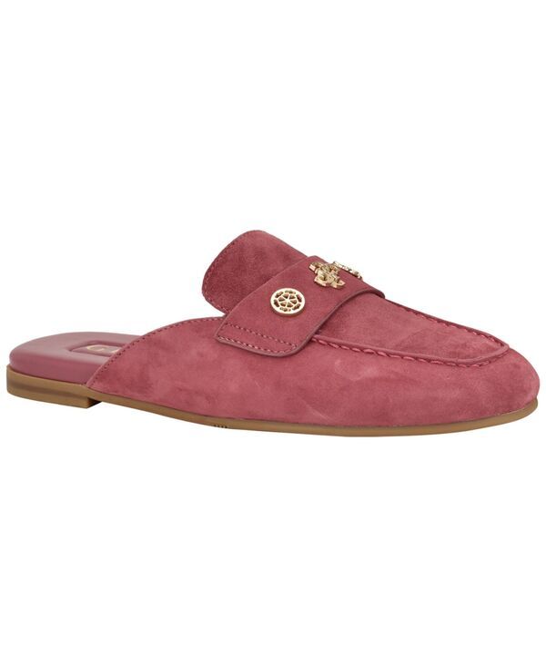 ゲス レディース シューズ スリッポン・ローファー GUESS Womens Aydeena SlipOn Mule Flats Pink Suede ピンク