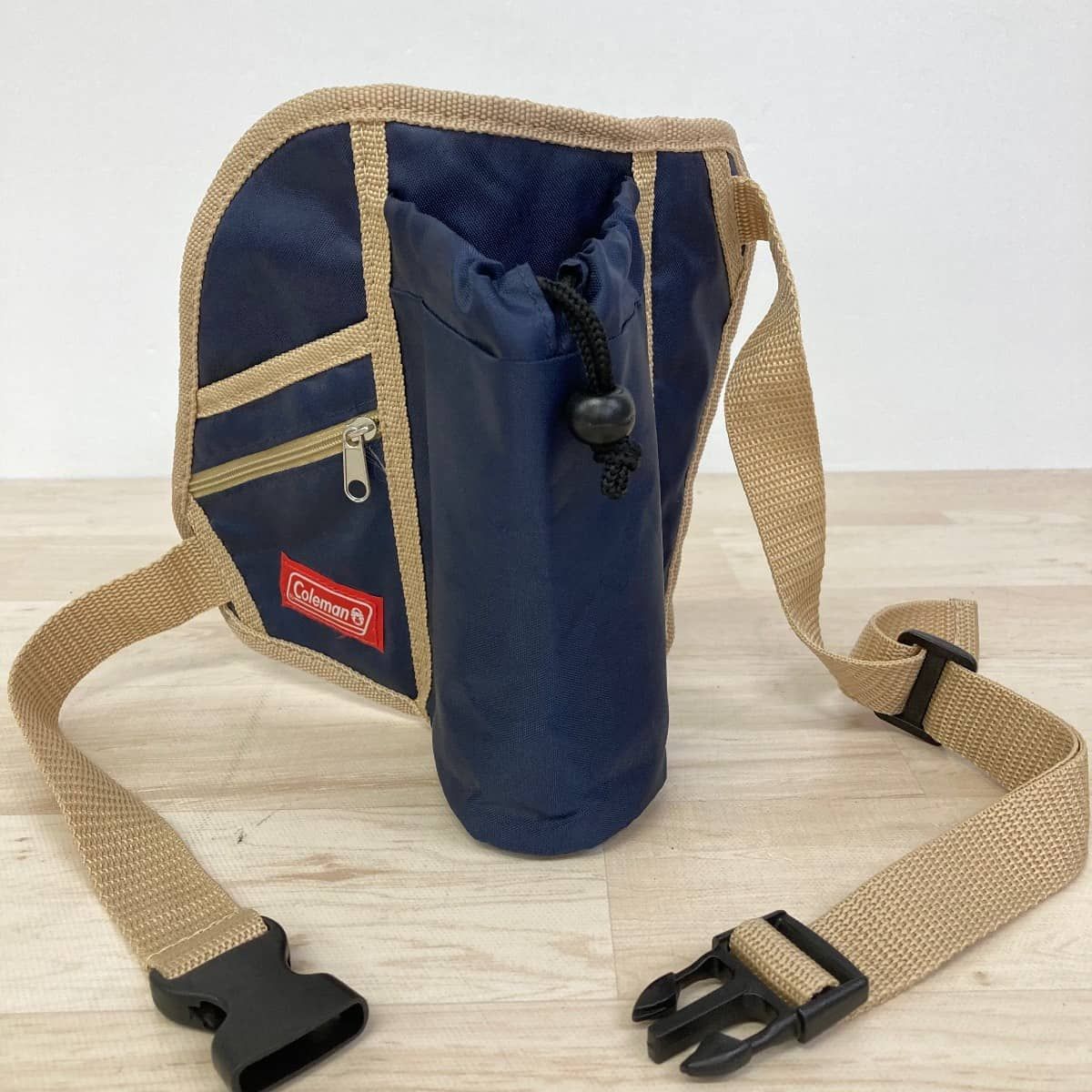 美品 Coleman コールマン ウエストポーチ/ボトルホルダー ネイビー