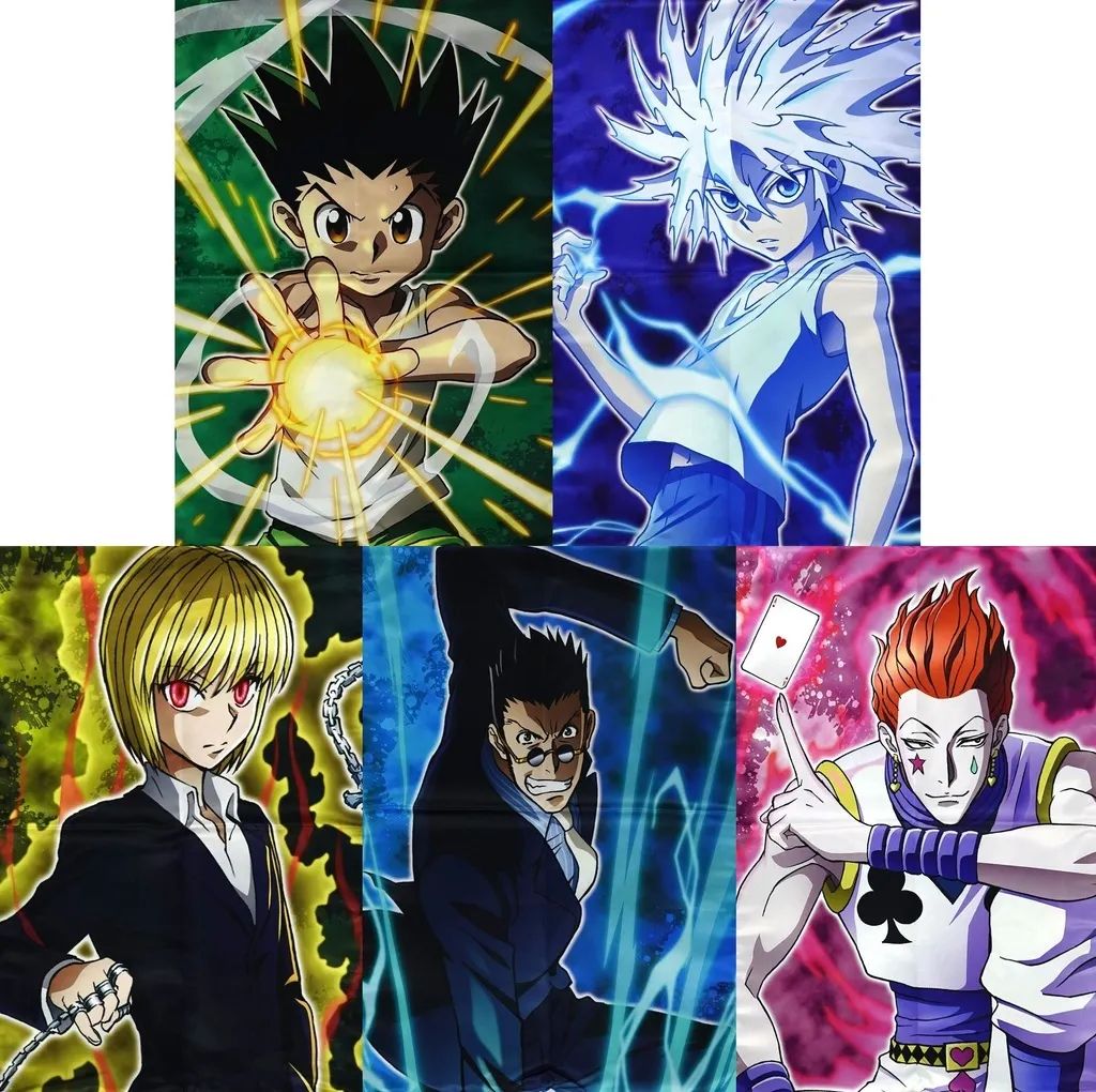 【中古】抱き枕カバー・シーツ 全5種セット ピローケース 「HUNTER×HUNTER『発(ハツ)』!! WEBくじ」 B賞