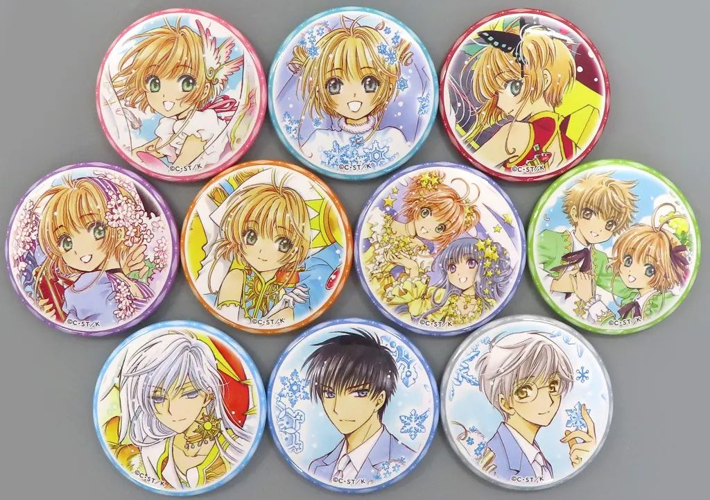【中古】バッジ・ビンズ 全10種セット 「カードキャプターさくら展 -魔法にかけられた美術館- キャラバッジコレクション」