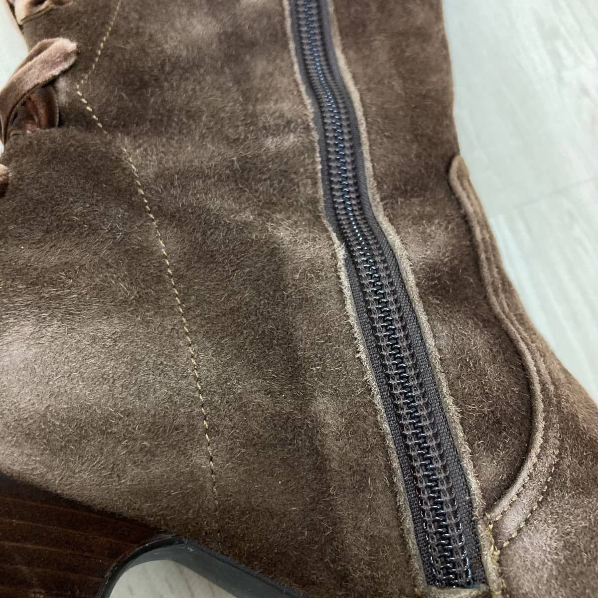 ANNA SUI WORLD/アナスイ ロングブーツ 23.5cm ブラウン スエード調 