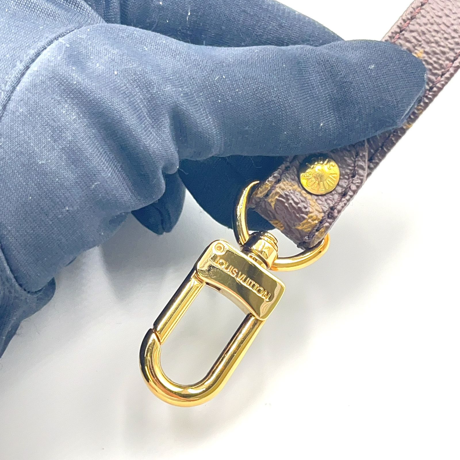 Louis Vuitton ストラップ ゴールド ダークブルー 新着】LOUIS VUITTON モノグラム モノグラム PVC ブラウン ショルダー