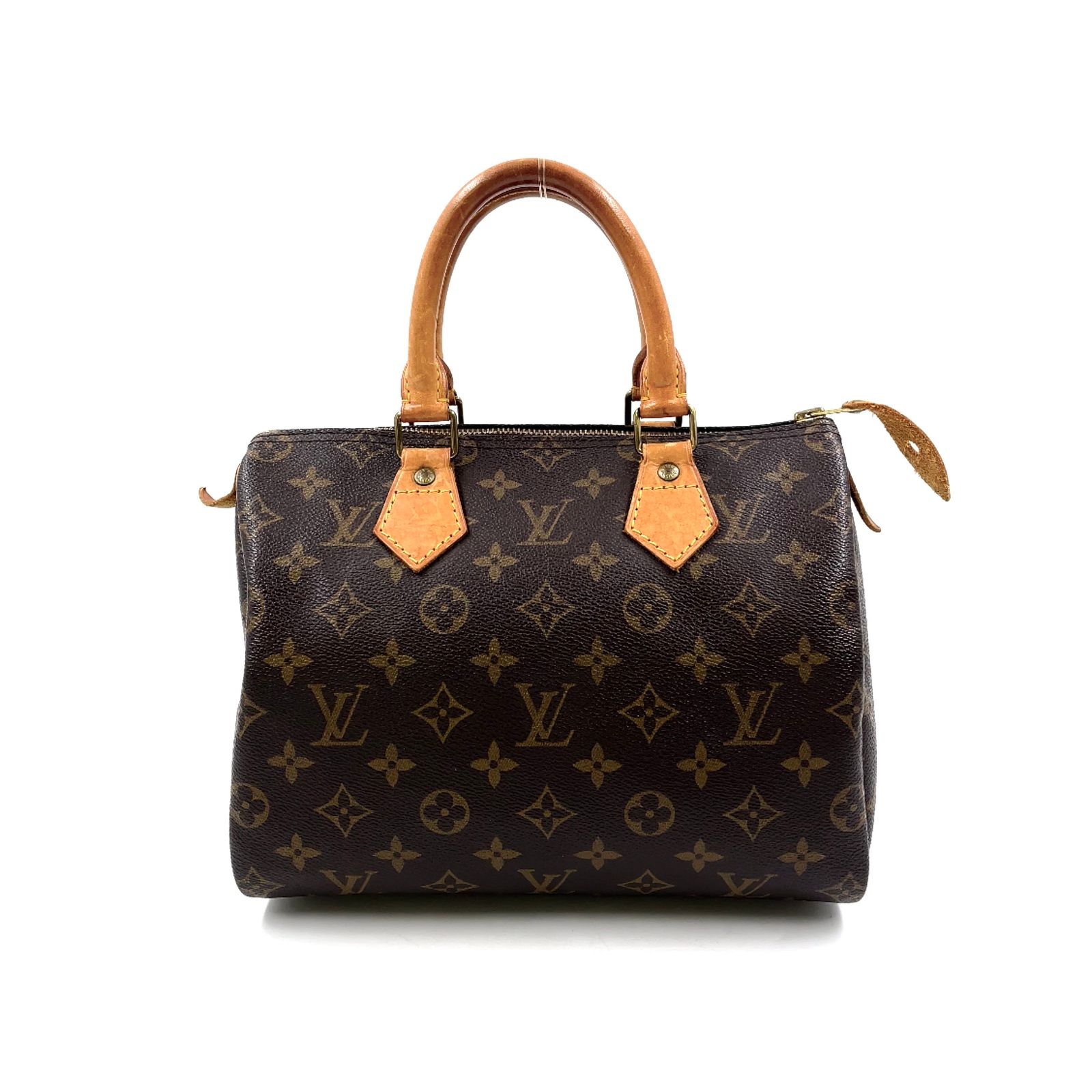 【新着】LOUIS VUITTON スピーディ25 旧型 モノグラム モノグラム レザー、PVC ブラウン ハンドバッグ ゴールド M41528