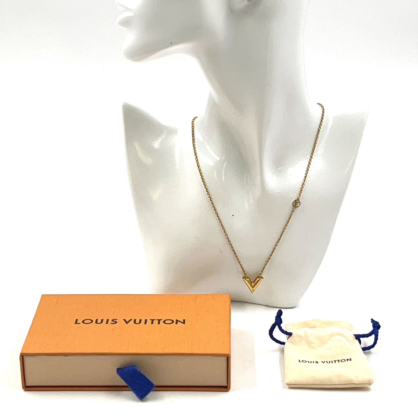 新着】LOUIS VUITTON エセンシャル V GP ゴールド ネックレス M00857
