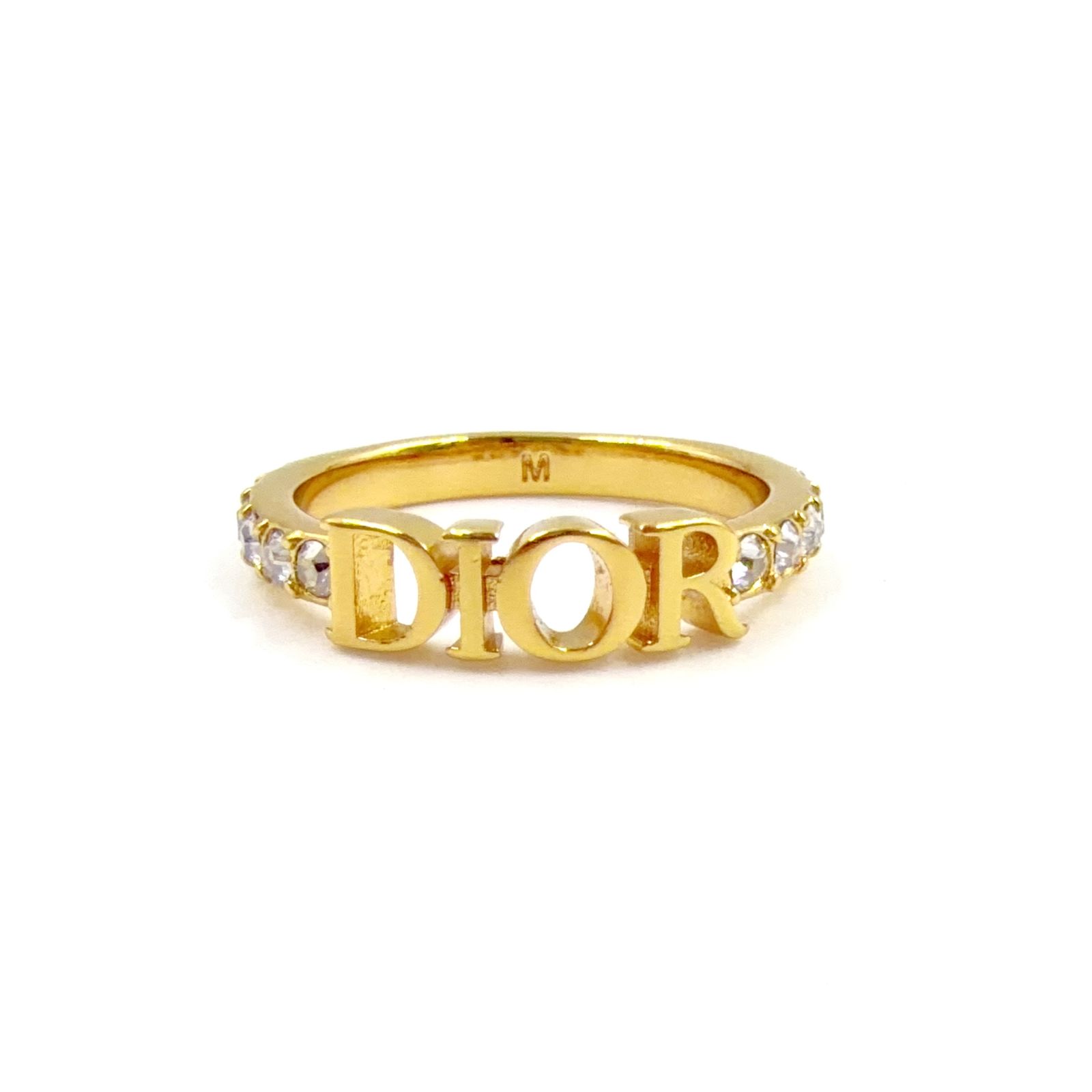 【新着】Christian Dior ディオレボリューション GP、カラーストーン クリア、ゴールド 指輪