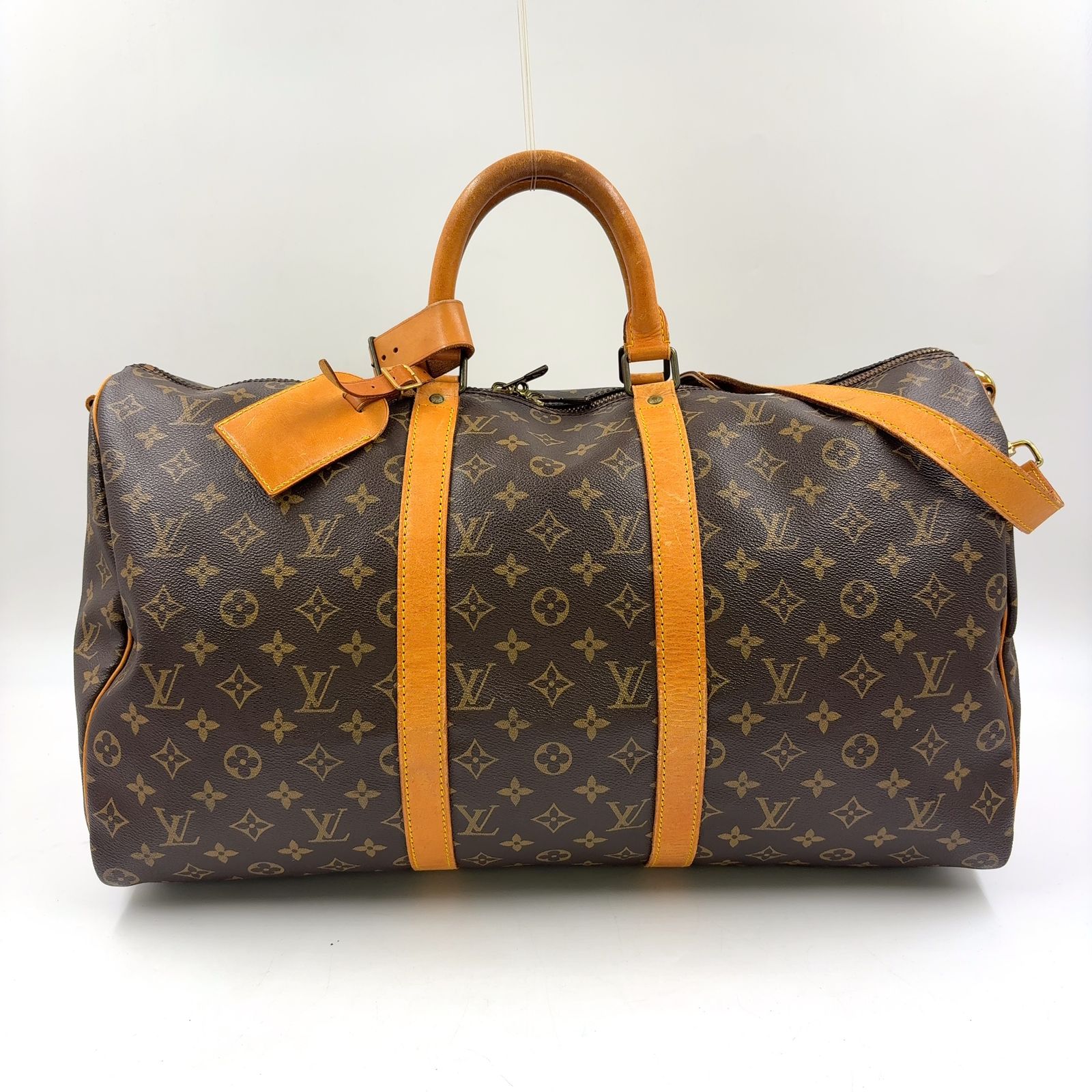 【新着】LOUIS VUITTON キーポル50 モノグラム モノグラム レザー、PVC ブラウン ボストンバッグ ゴールド M41426