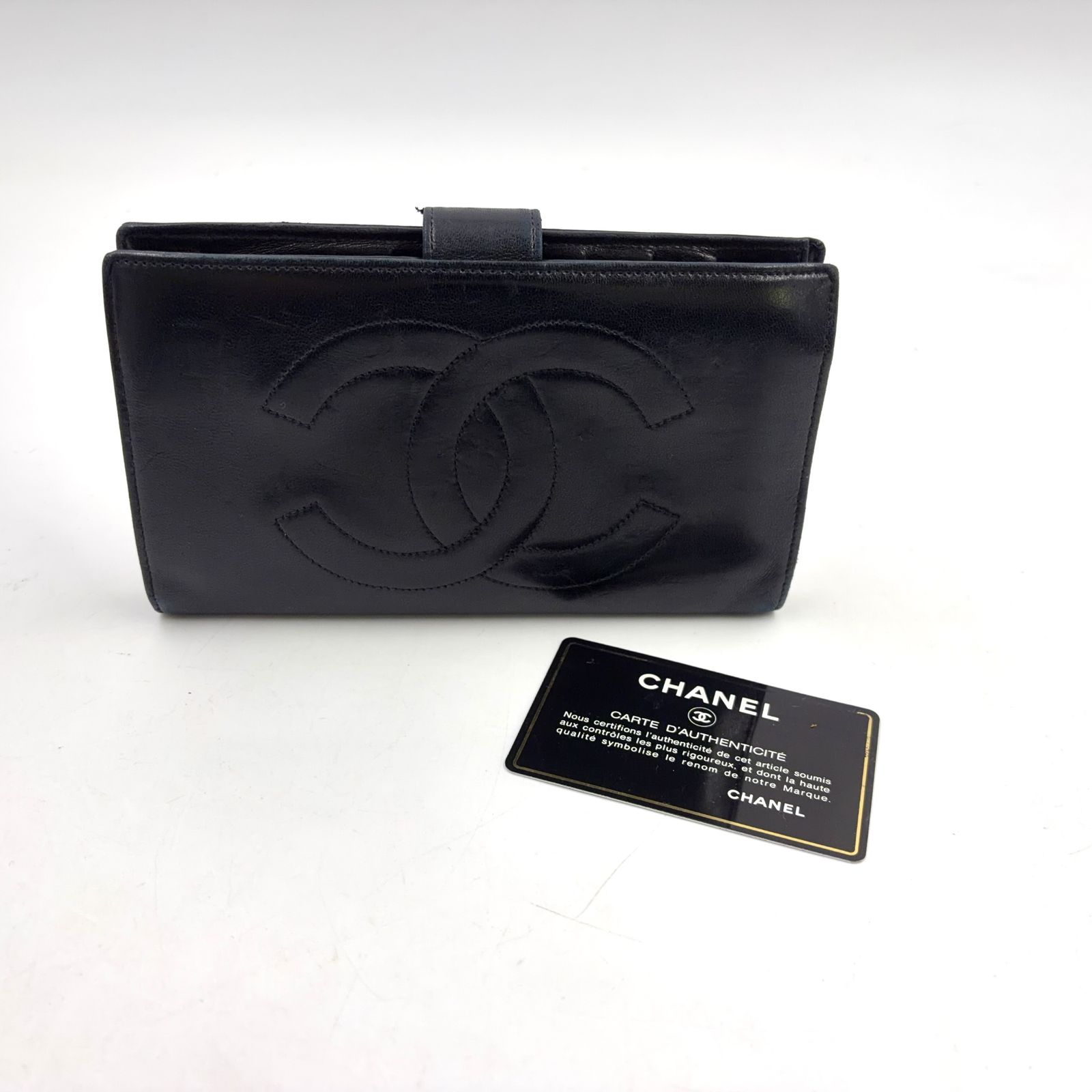 新着】CHANEL ココマーク シリアル番号4番台 ラムスキン ブラック 二