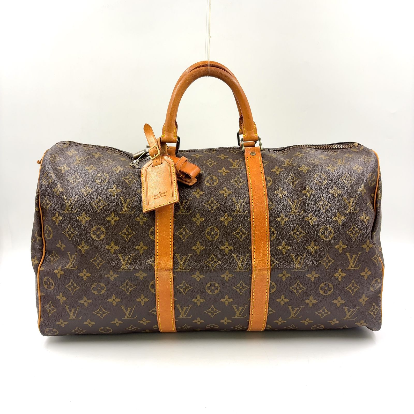 【新着】LOUIS VUITTON キーポル50 モノグラム モノグラム レザー、PVC ブラウン ボストンバッグ ゴールド M41426