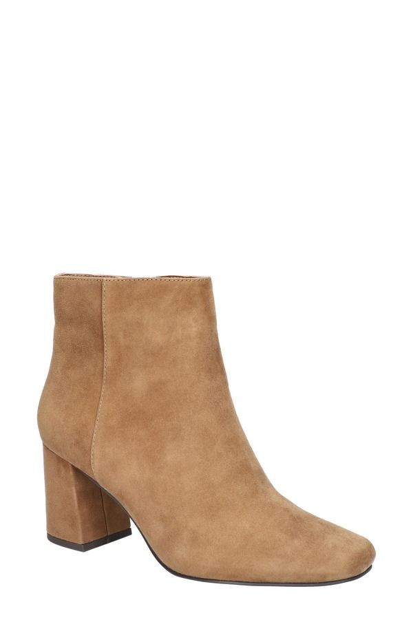 ベラヴィータ レディース シューズ ブーツ・レインブーツ ヒール Bella Vita Wilma Block Heel Bootie Cognac Suede Leather