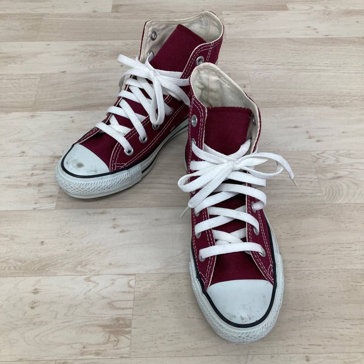 CONVERSE コンバース 22.5cm ハイカットスニーカー ボルドー/エンジ