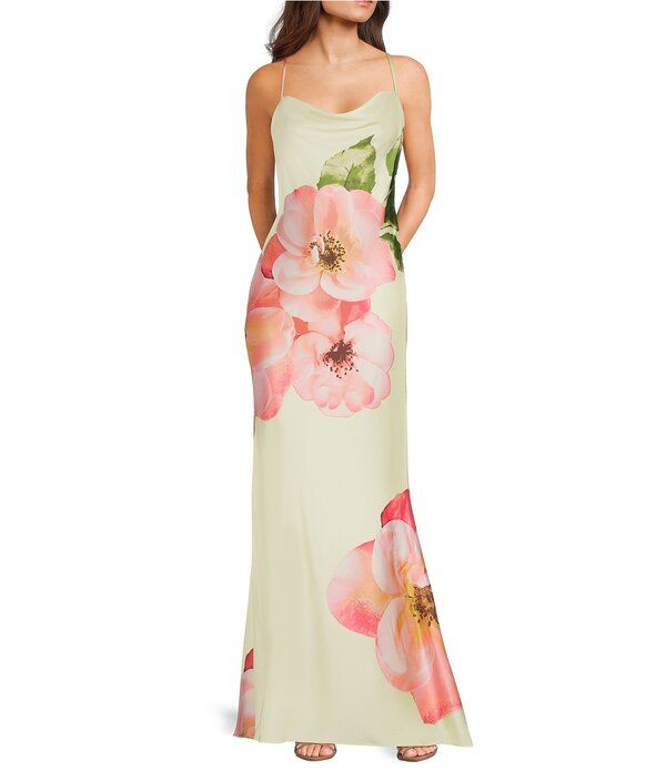 シティヴァイブ レディース トップス ワンピース A ライン フラワー柄 ドレープリント フラワー City Vibexploded Floral Print Drape Front ALine Lo