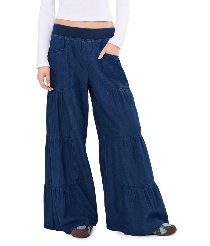 エックスシーブイアイ レディース ボトムス カジュアルパンツ ワイドレッグ XCVI Dugan Wide Leg Sluice Wash