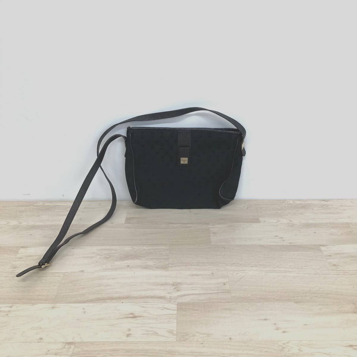 NINA RICCI ニナリッチ ショルダーバッグ ブラック/黒 総柄 ゴールド 