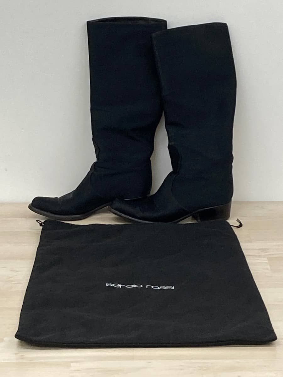 sergio rossi ロングブーツ レディース ブラック 35 1/2(22.5cm相当