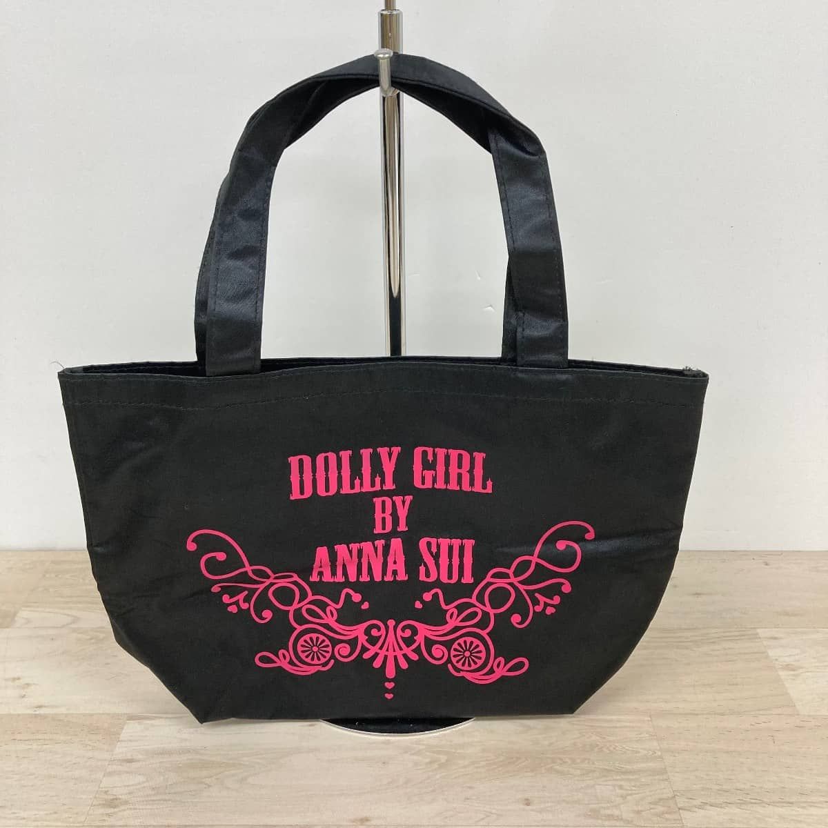DOLLY GIRL BY ANNA SUI トートバッグ/ハンドバッグ ブラック×ピンク