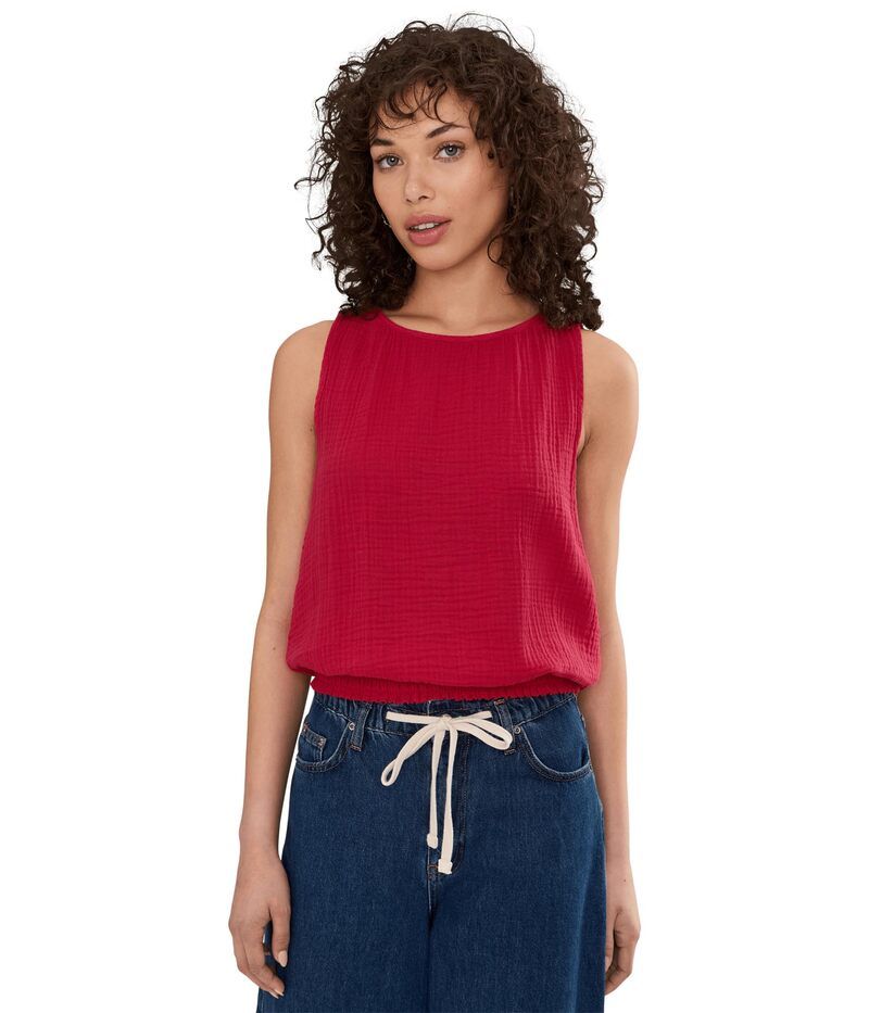 マイケルスターズ レディース トップス シャツ Michael Stars Janelle Tie Neck Tank Lacquer