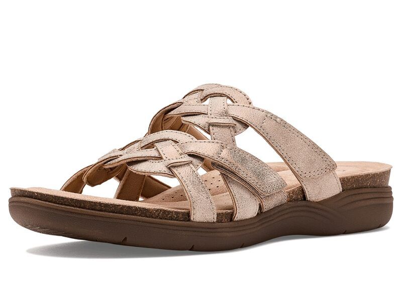 クラークス レディース シューズ サンダル Clarks April Rae Bronze Metallic メタリック