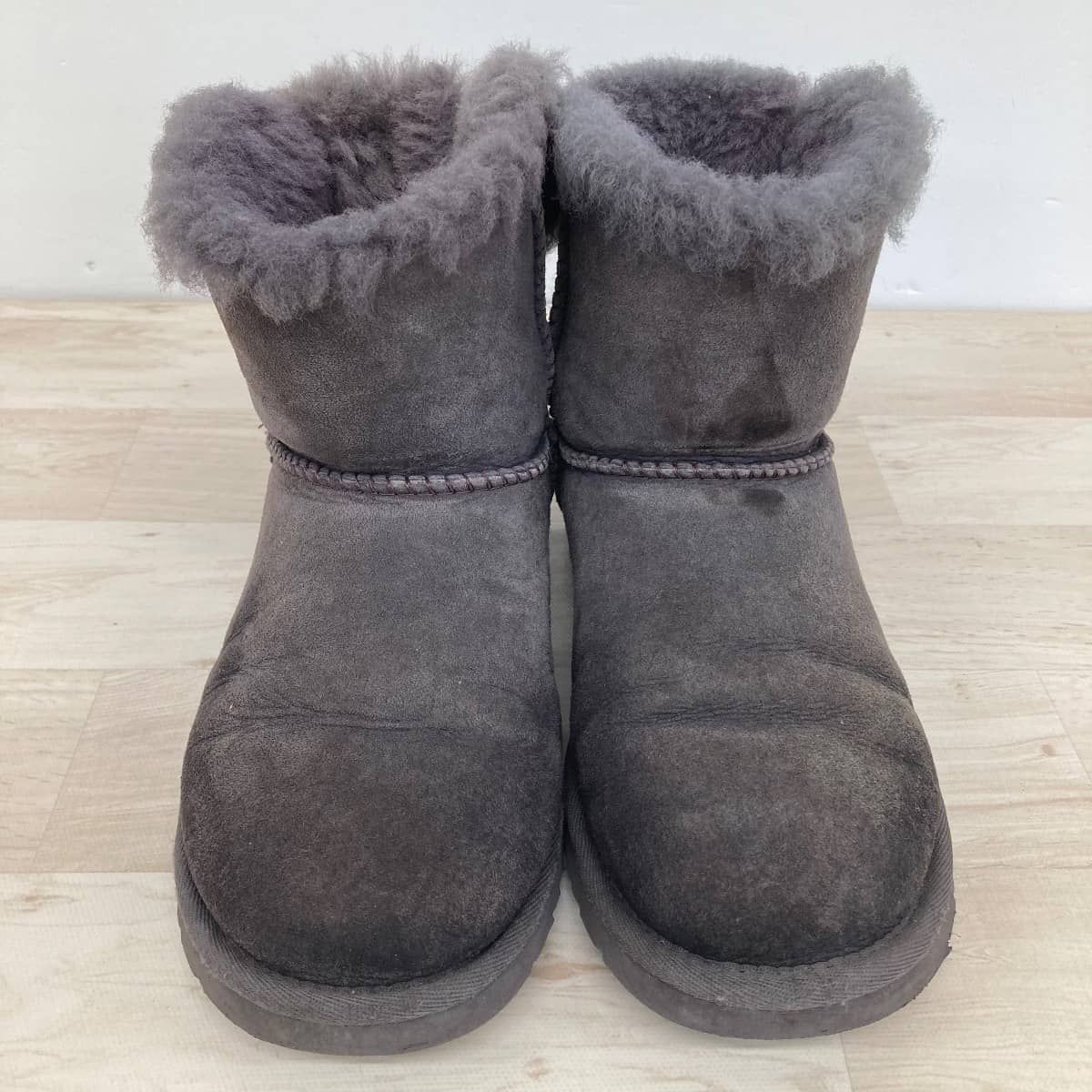 UGG ムートンブーツ W MINI BAILEY BOW 1005062 グレー 22cm/US5 アグ