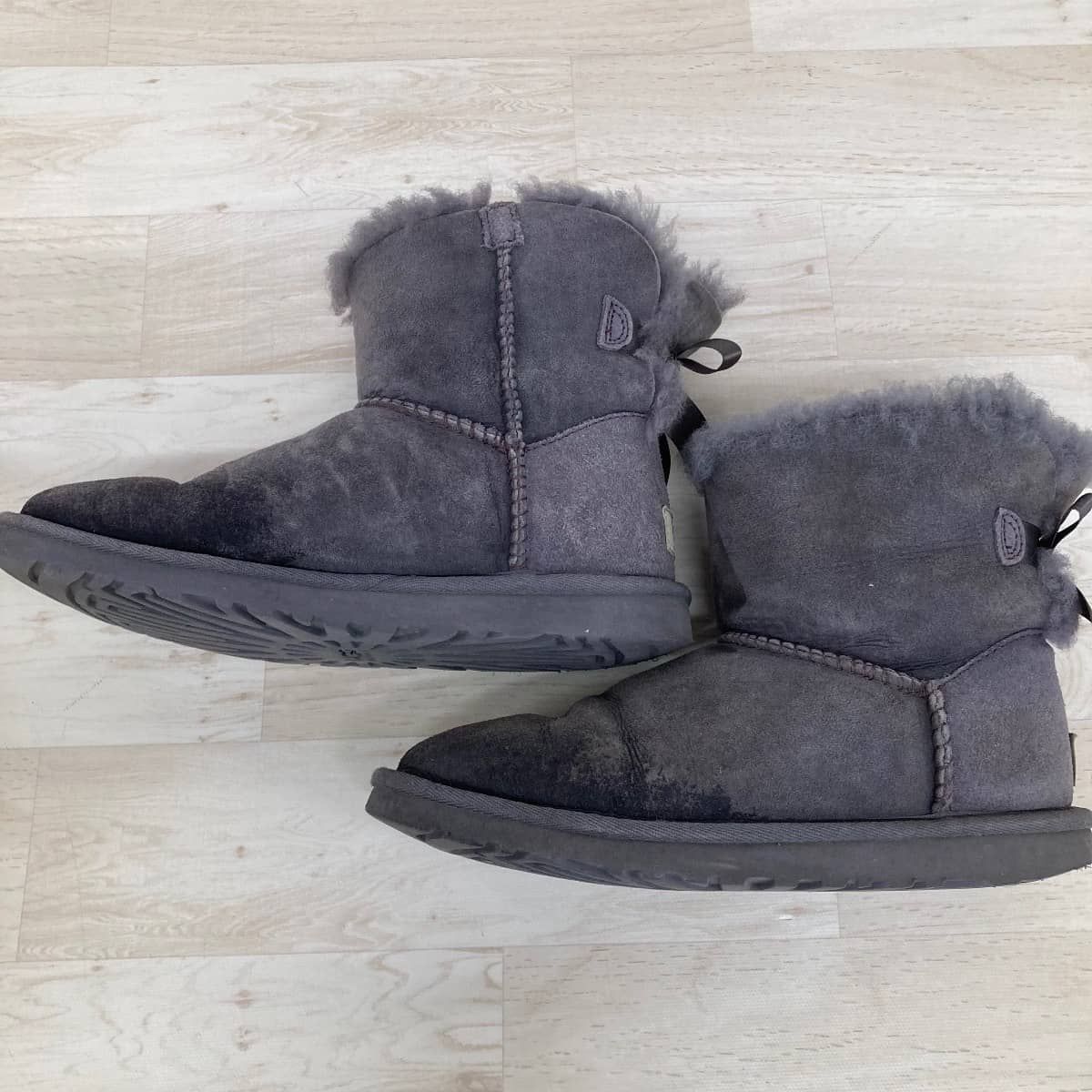 UGG ムートンブーツ W MINI BAILEY BOW 1005062 グレー 22cm/US5 アグ