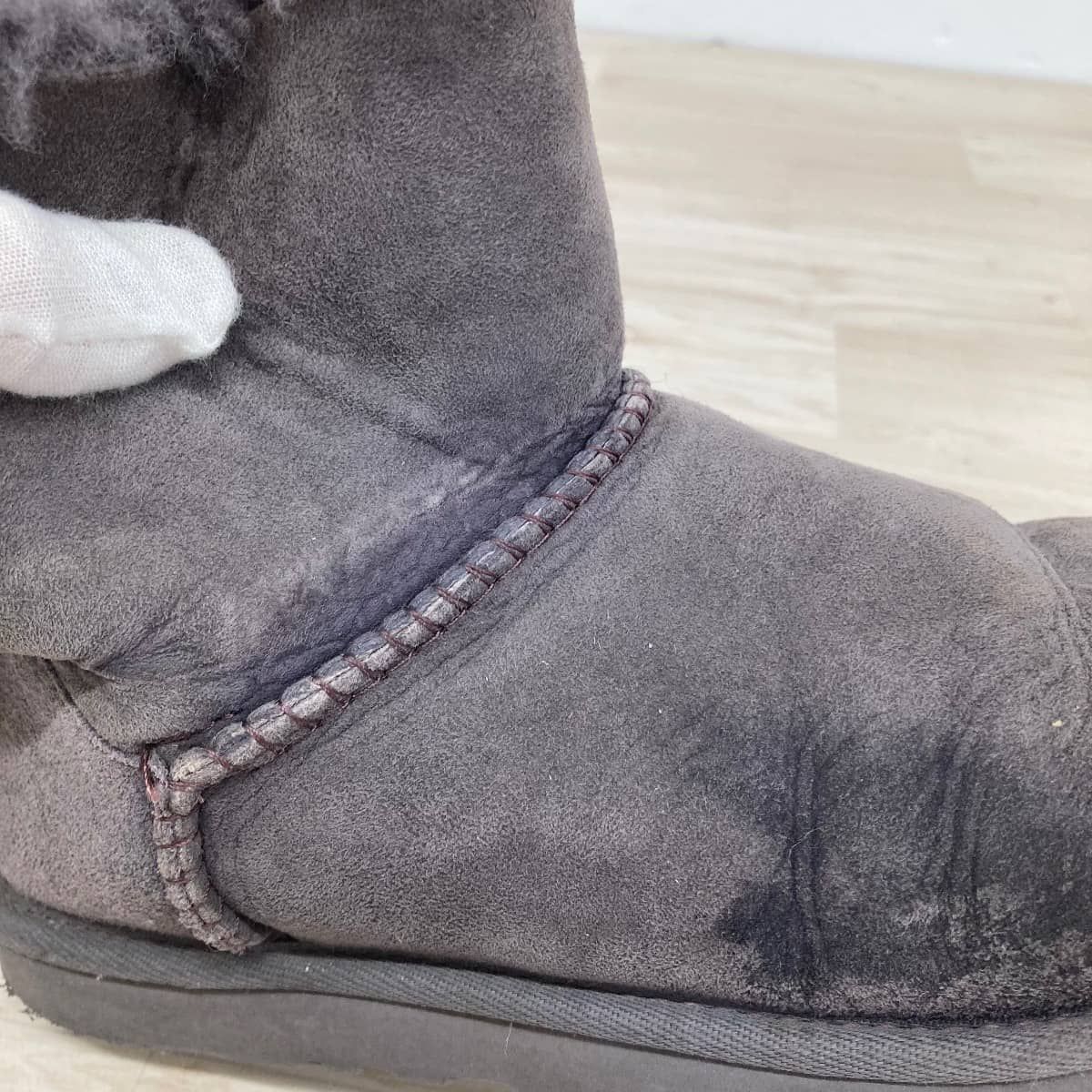 UGG ムートンブーツ W MINI BAILEY BOW 1005062 グレー 22cm/US5 アグ