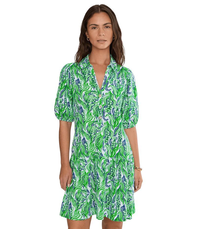 リリーピュリッツァー レディース トップス ワンピース Lilly Pulitzer Bingley Dress Puttingreen L グリーン