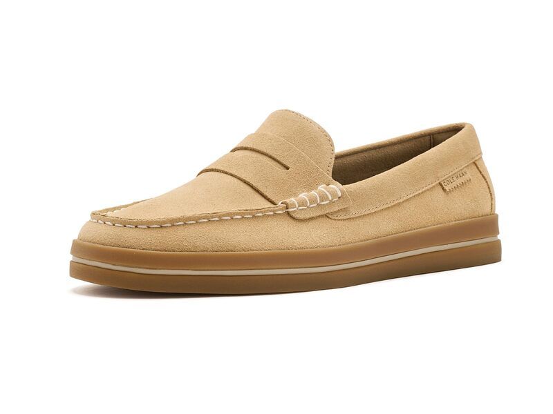 コールハーン メンズ シューズ スリッポン・ローファー Cole Haan Pinch Longweekender Penny Buckwheat Suede